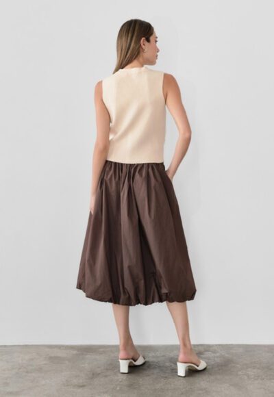 brown bubble skirt