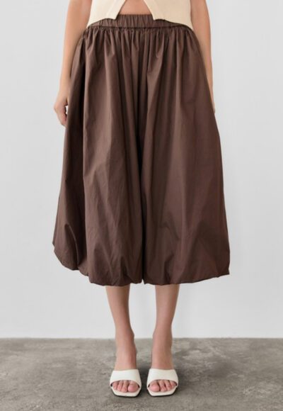 brown bubble skirt