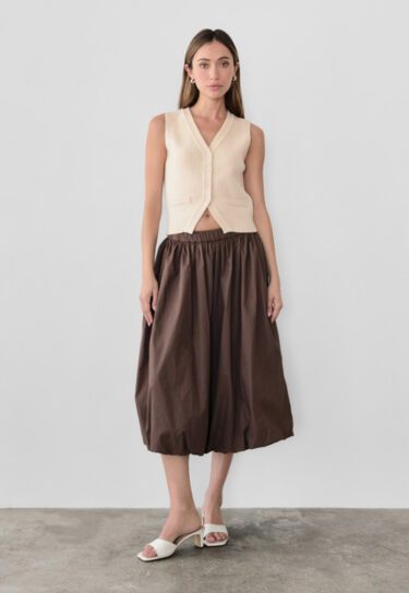 brown bubble skirt