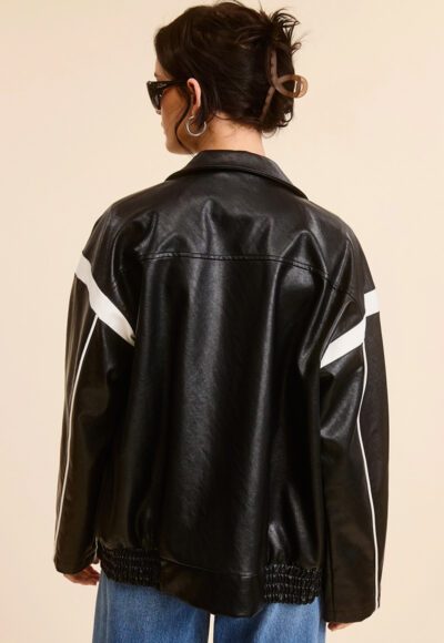 Faux Leather Jacket - Image 4