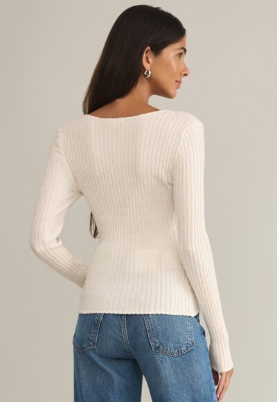 Cream Button Sweater - Image 4